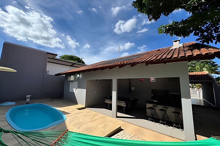 Casa exclusiva com piscina e sinuca em Bonito
