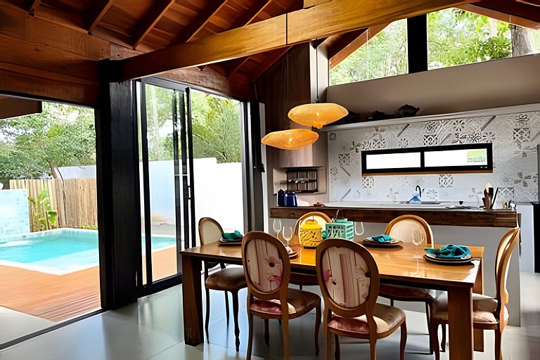 Casa Bali em Bonito–MS Linda decoração com piscina