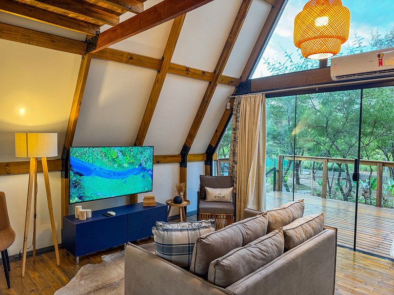 Chalé Folk Village | Moderno e Aconchegante com jacuzzi