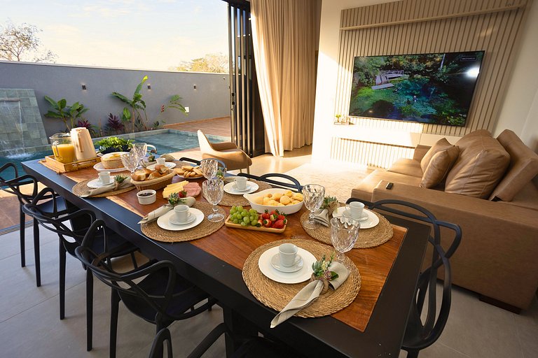Casa Ampla com Piscina e Churrasco em Bonito-MS