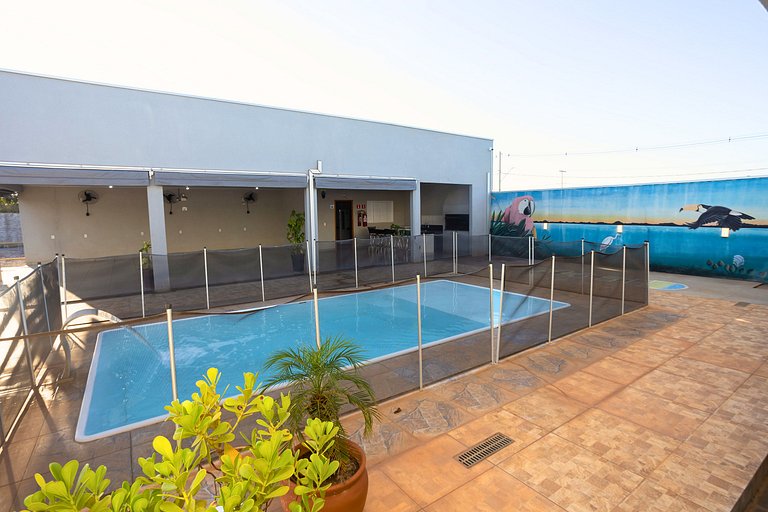 Rancho Candara: Piscina, Churrasqueira e 3 Suítes